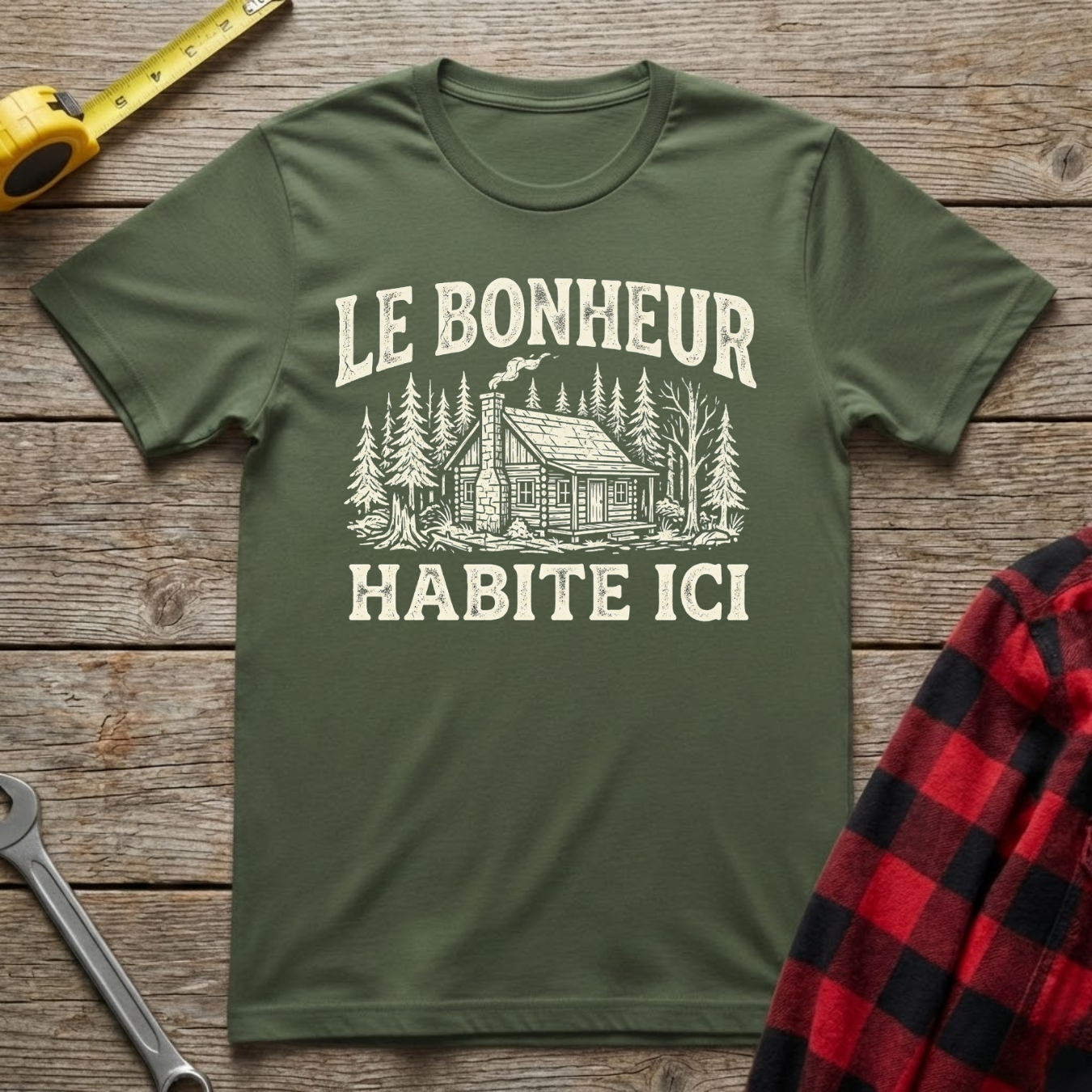 Le Bonheur Habite Ici T-Shirt