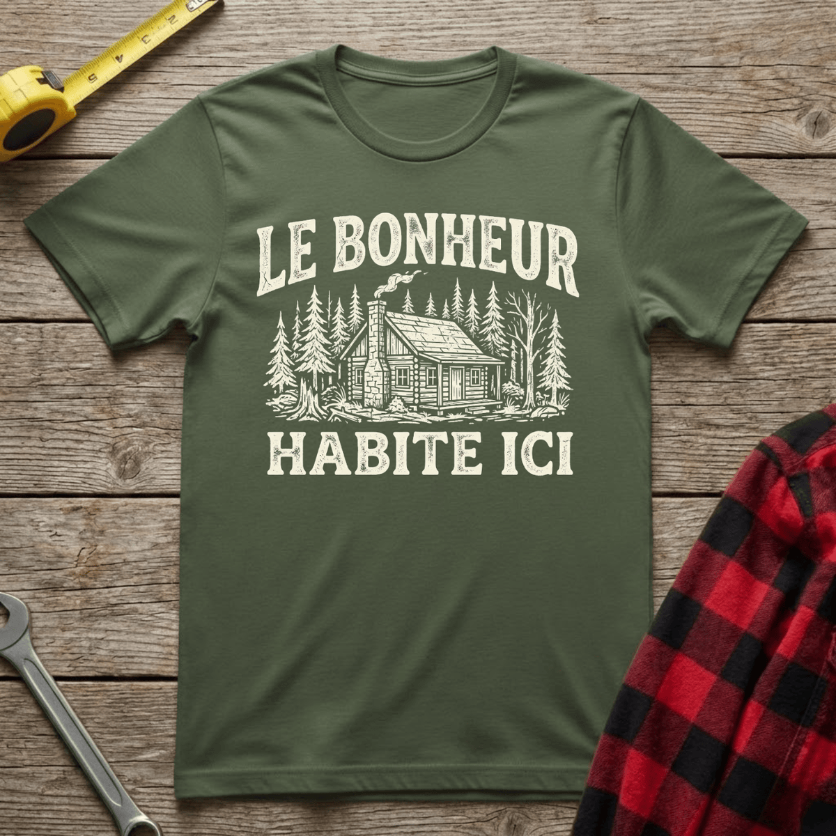 Le Bonheur Habite Ici T-Shirt