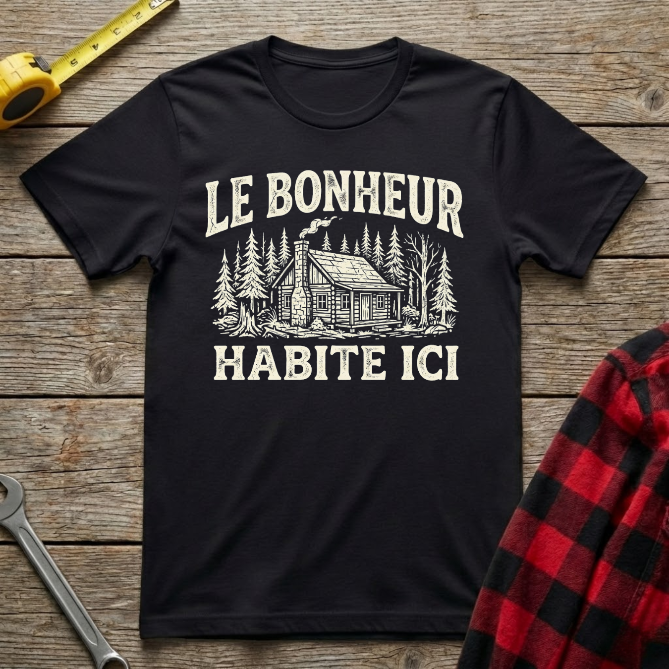 Le Bonheur Habite Ici T-Shirt