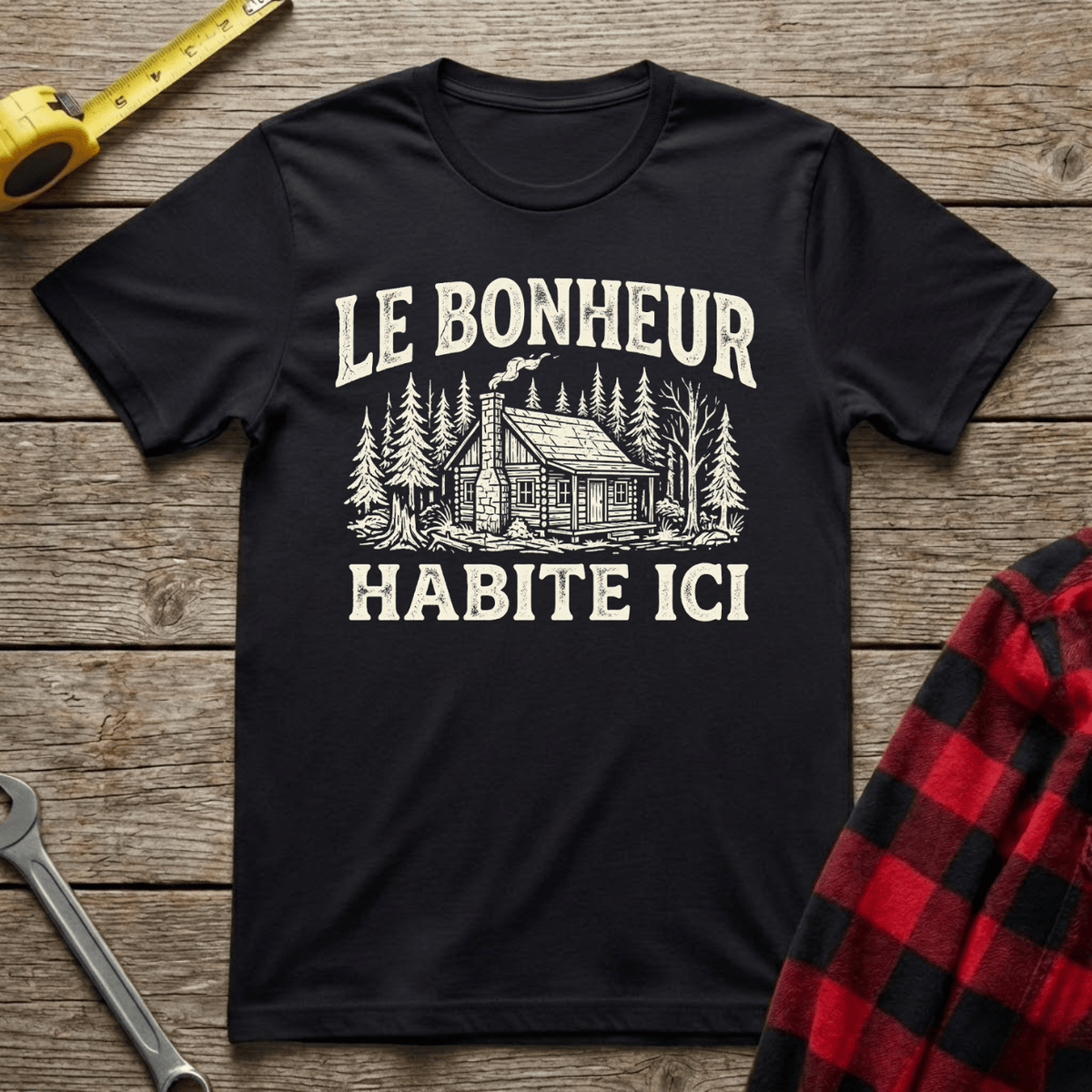 Le Bonheur Habite Ici T-Shirt