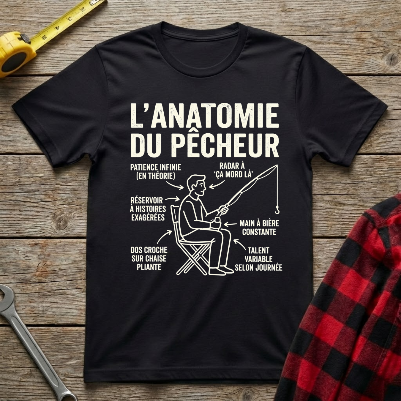 Anatomie du pêcheur T-Shirt