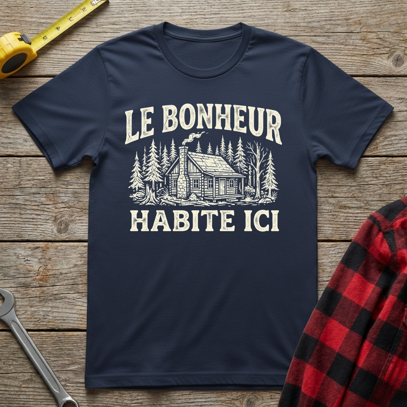 Le Bonheur Habite Ici T-Shirt