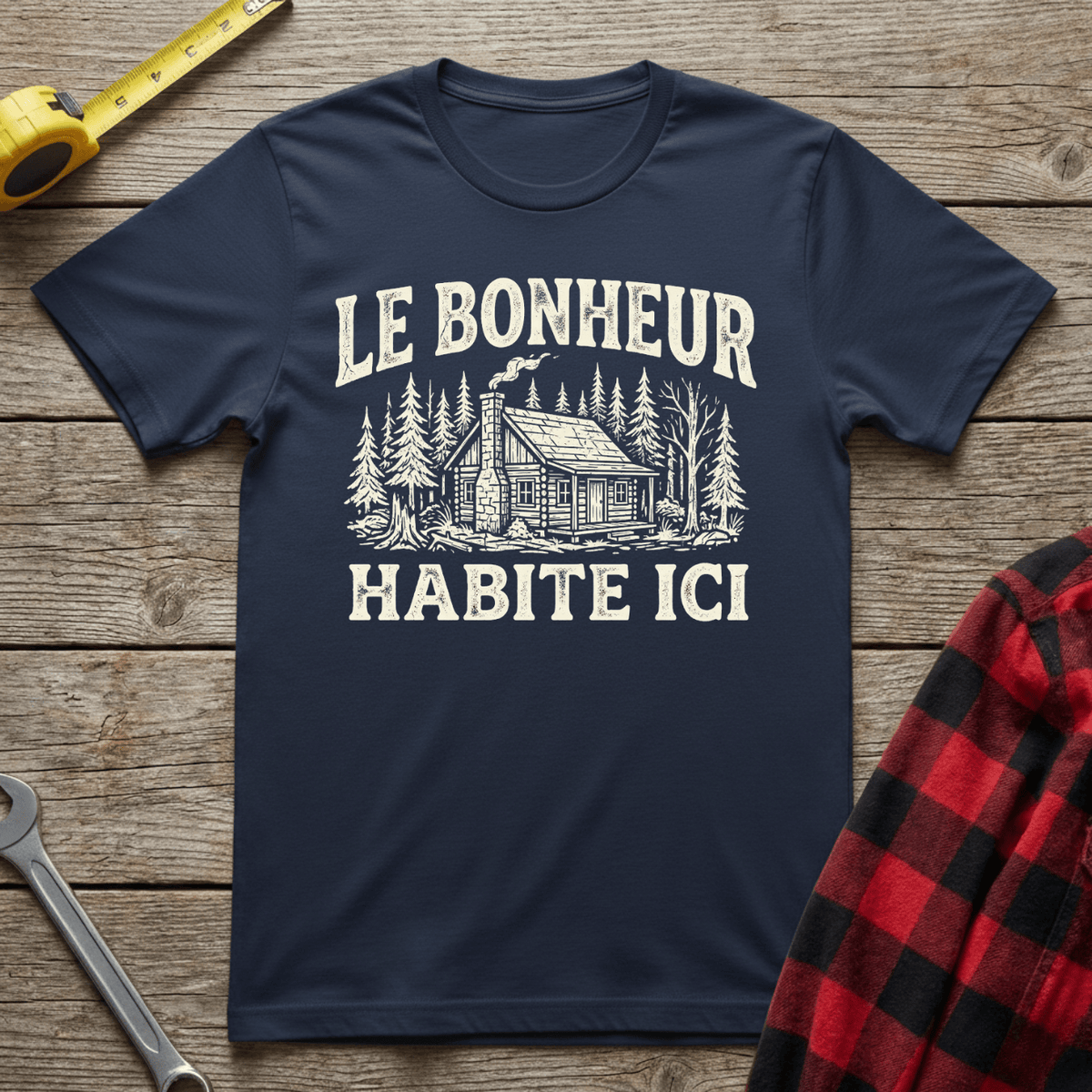 Le Bonheur Habite Ici T-Shirt