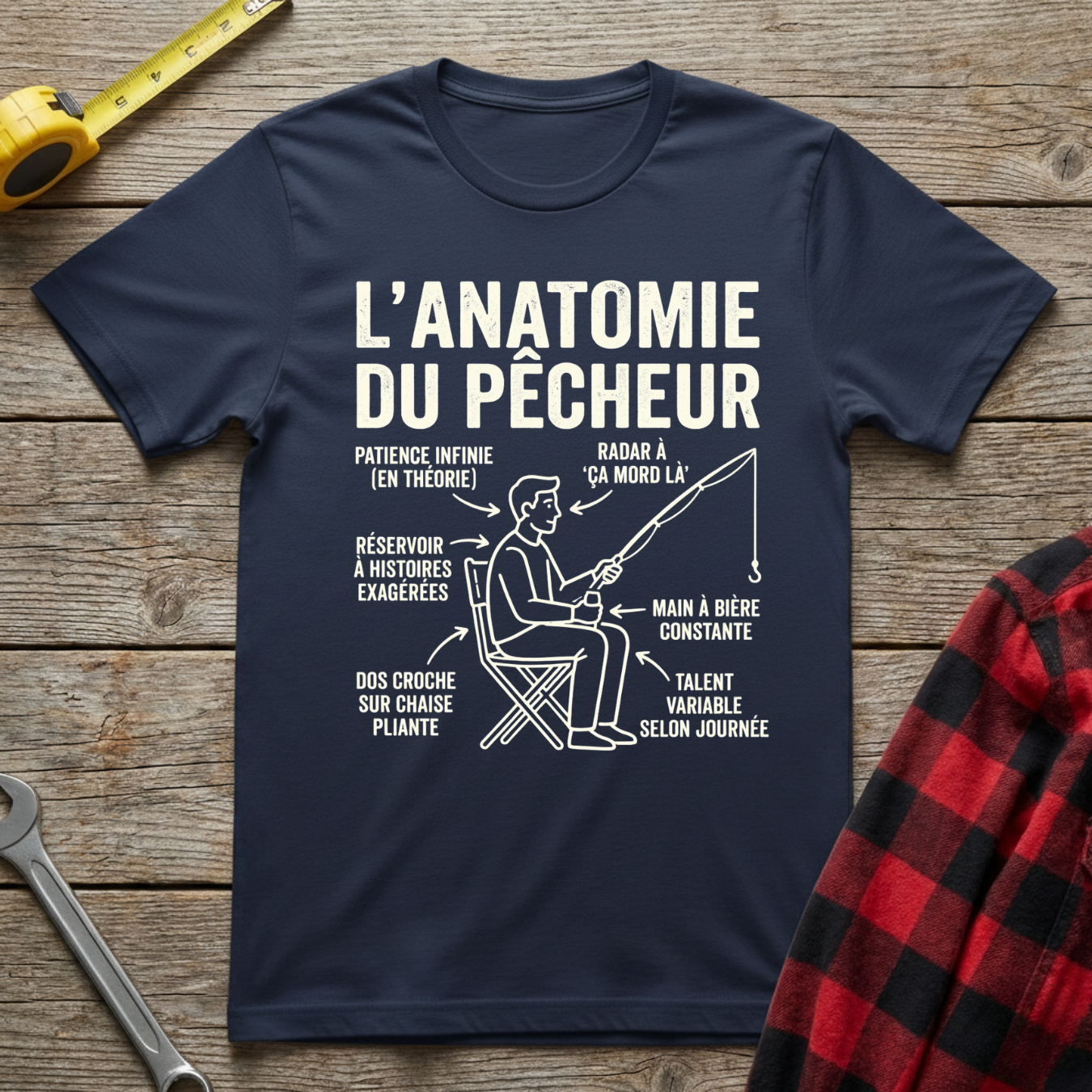 Anatomie du pêcheur T-Shirt