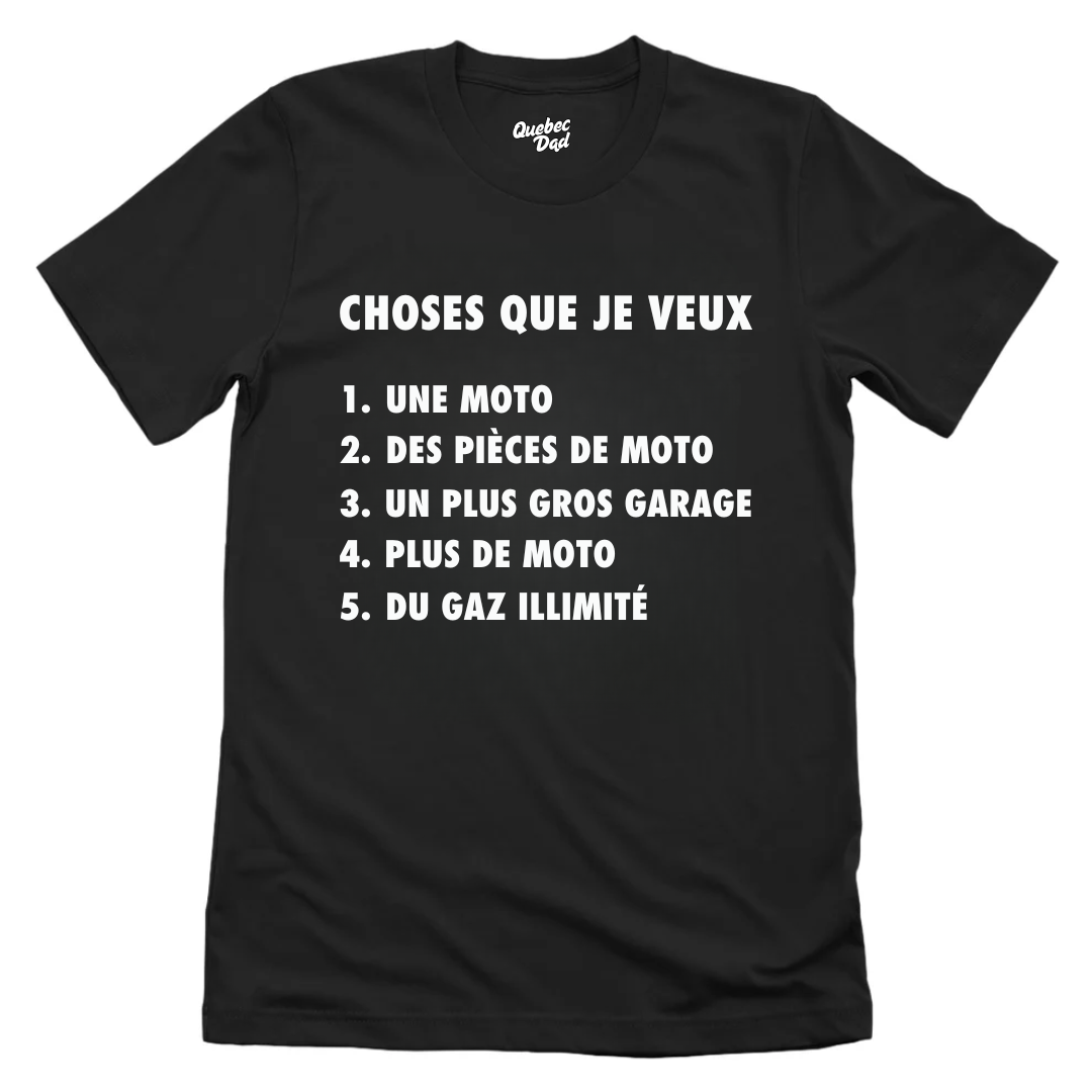 Choses Que Je Veux T-shirt
