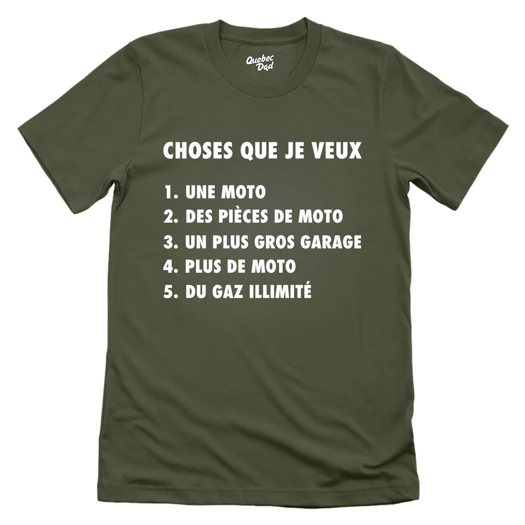 Choses Que Je Veux T-shirt