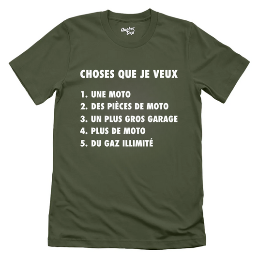Choses Que Je Veux T-shirt